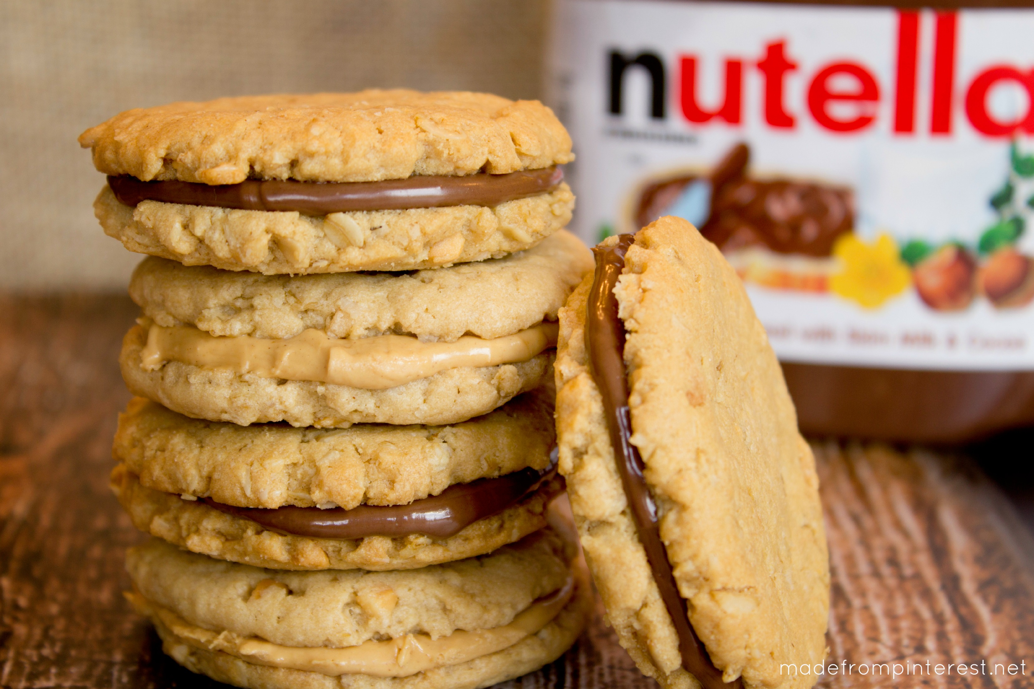 peanut butter oatmeal sandwich cookies