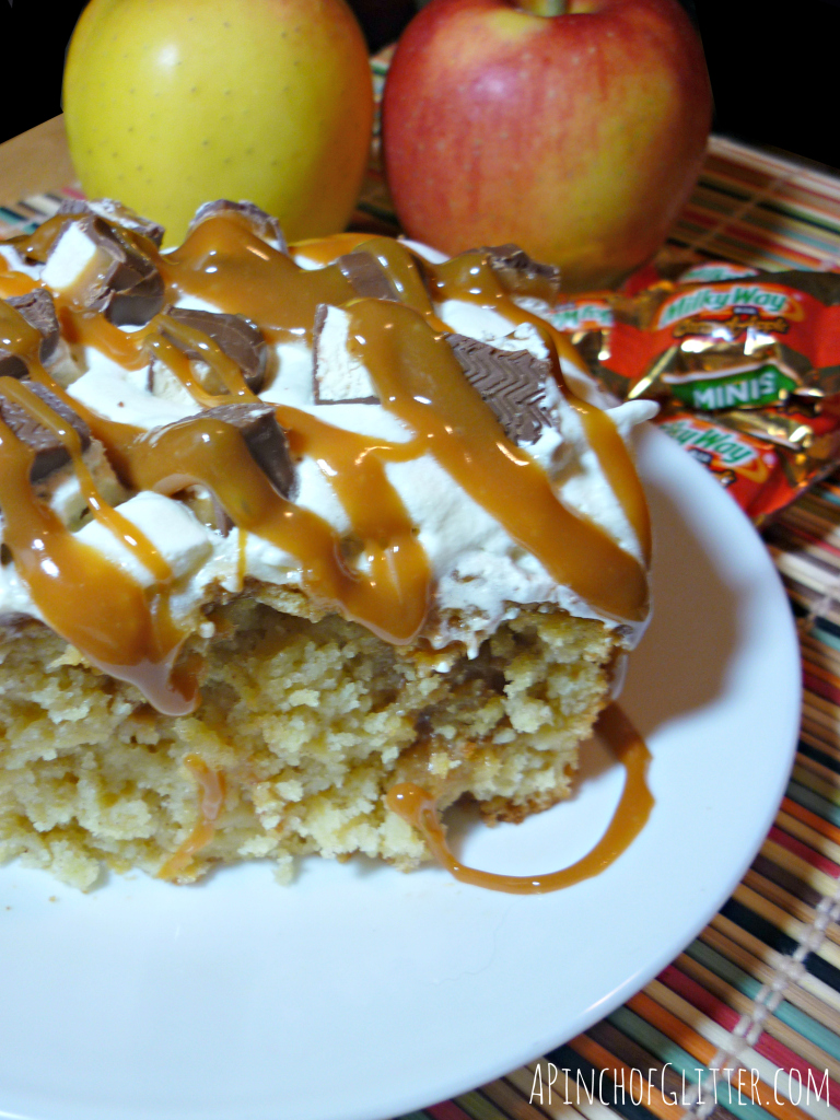 Caramel Apple Poke Cake