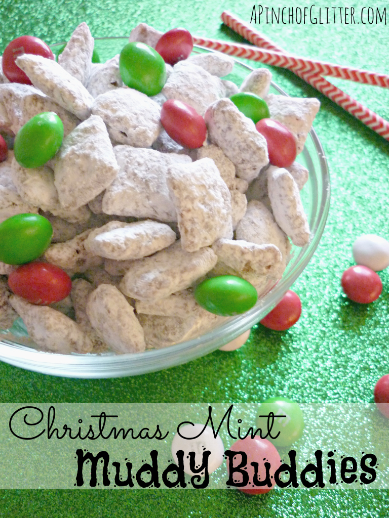 Christmas Mint Muddy Buddies | Mandy's Recipe Box