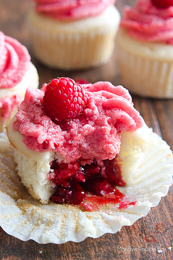 Raspberry Filled Cupcakes Mandy's Recipe Box