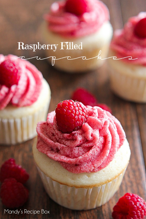 Raspberry Filled Cupcakes