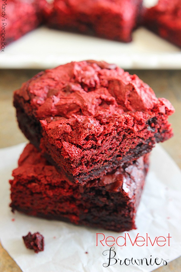 Red Velvet Brownies Mandy's Recipe Box