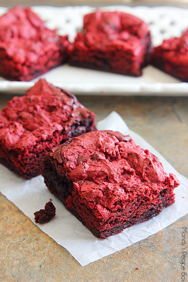 Red Velvet Brownies Mandy's Recipe Box