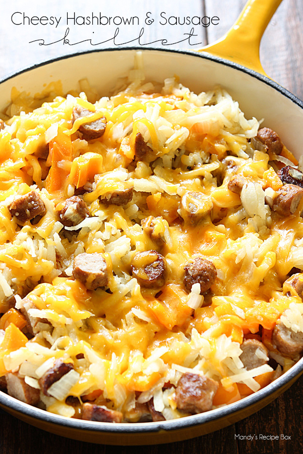 Cheesy Hash Browns and Sausage Skillet