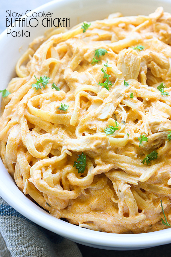 Slow Cooker Buffalo Chicken Pasta