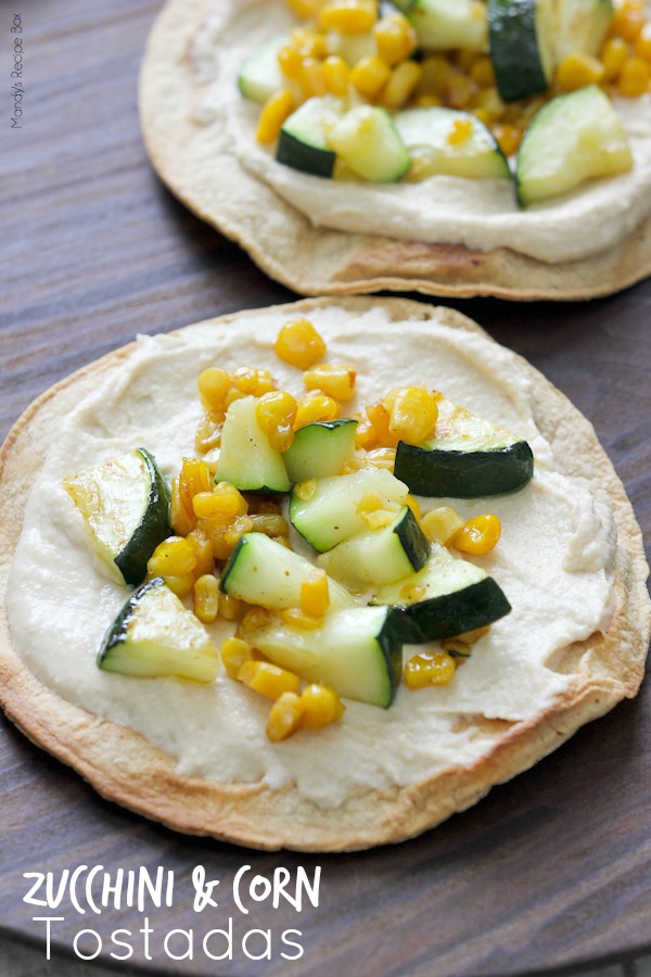 Zucchini and Corn Tostadas