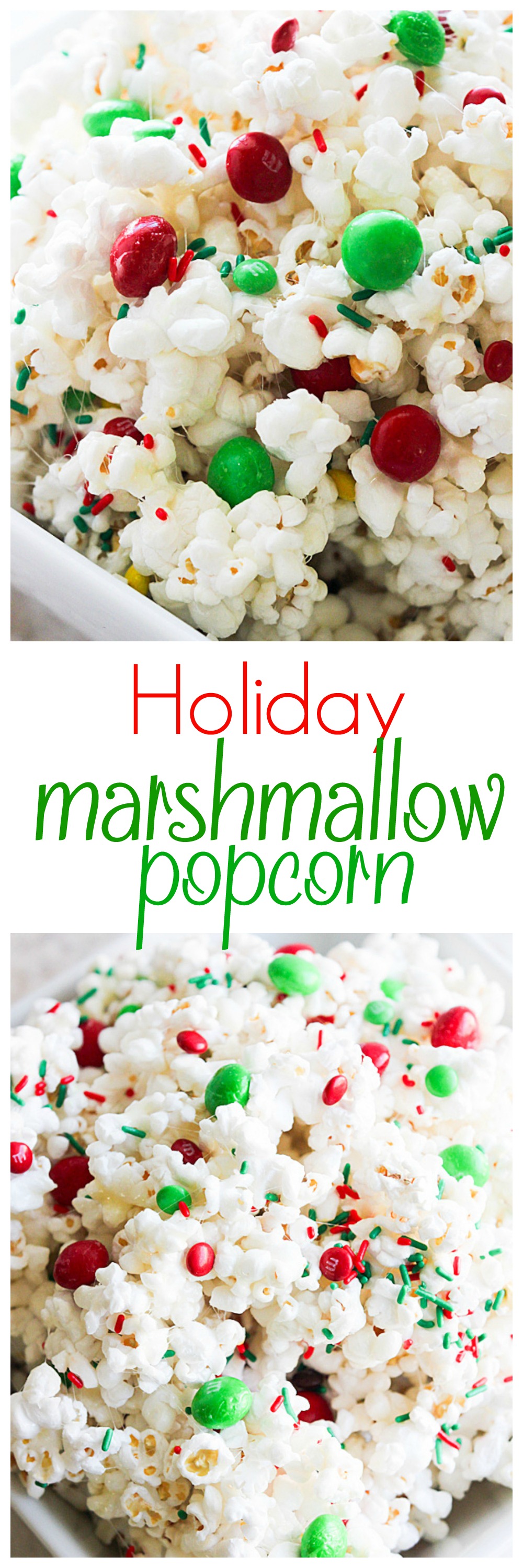 Holiday Marshmallow Popcorn Recipe | Mandy's Recipe Box