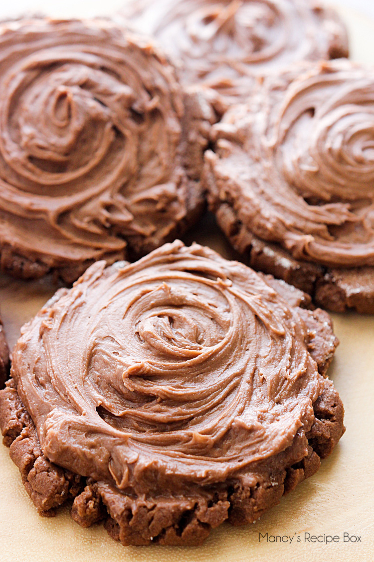 Frosted Chocolate Sugar Cookies | Mandy's Recipe Box