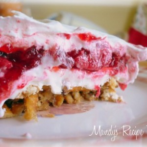 Raspberry Pretzel Salad