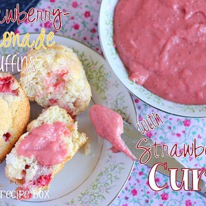 Strawberry Lemonade Muffins with Strawberry Curd