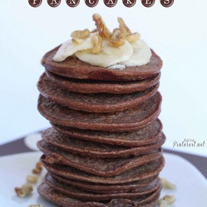 Healthy Chocolate Banana Pancakes