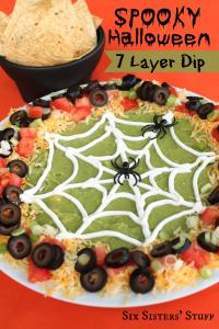 Spooky Halloween 7 Layer Dip Recipe