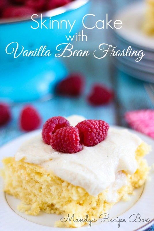 Skinny Cake with Vanilla Bean Frosting