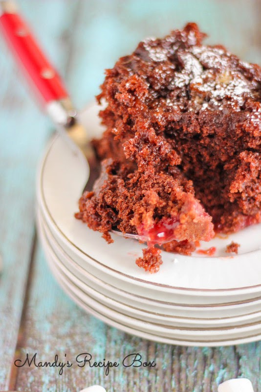 Chocolate Cherry Marshmallow Cake | Mandy's Recipe Box