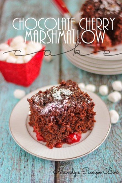 Chocolate Cherry Marshmallow Cake