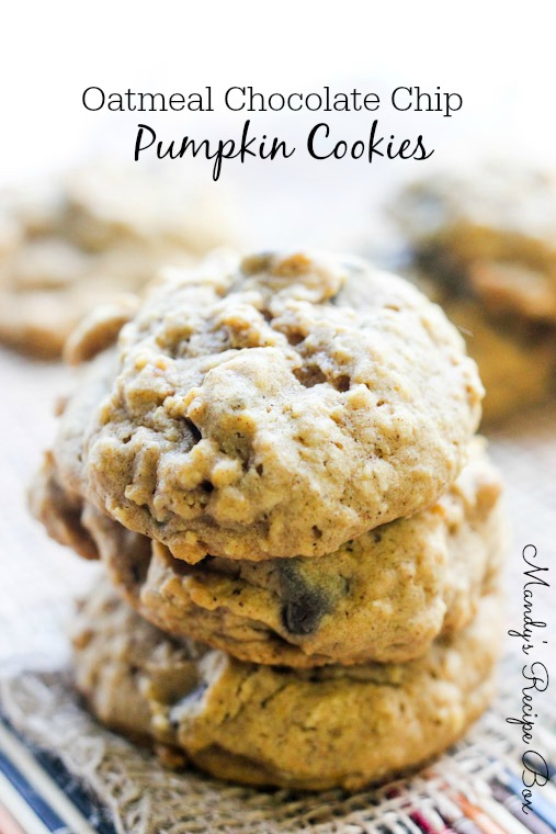 Oatmeal Chocolate Chip Pumpkin Cookies