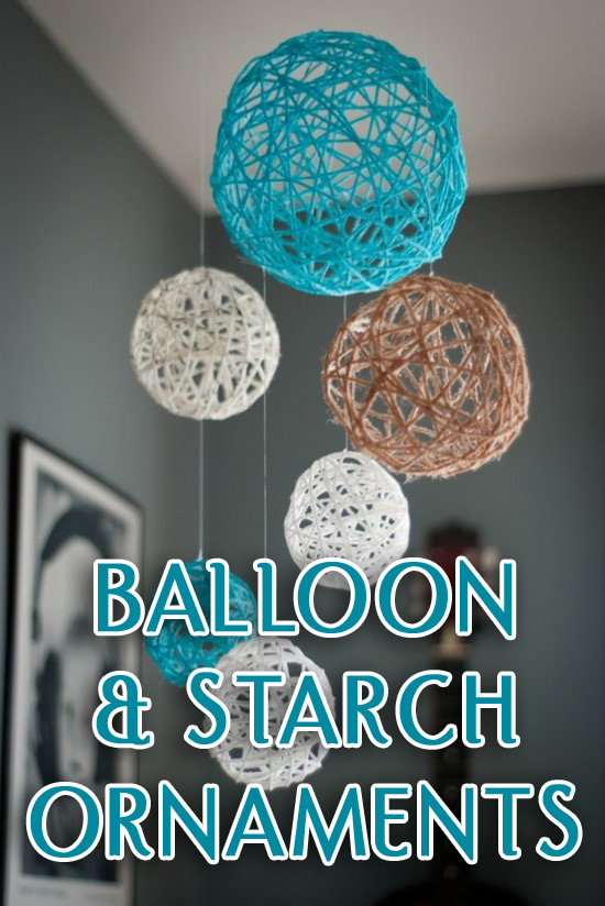 balloon-and-starch ornament craft