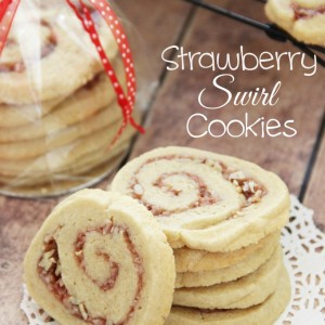 Strawberry Swirl Cookies