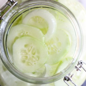 Cucumbers in Vinegar on Mandy's Recipe Box #SplendaSweeties #SweetSwaps