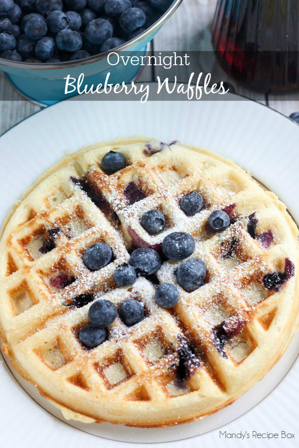 Overnight Blueberry Waffles