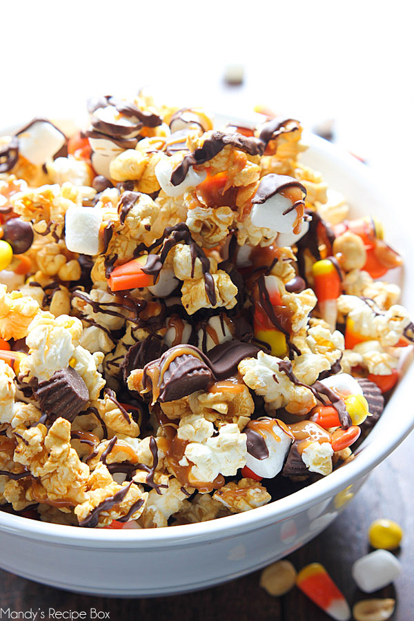 Caramel Popcorn Snack Mix | Mandy's Recipe Box