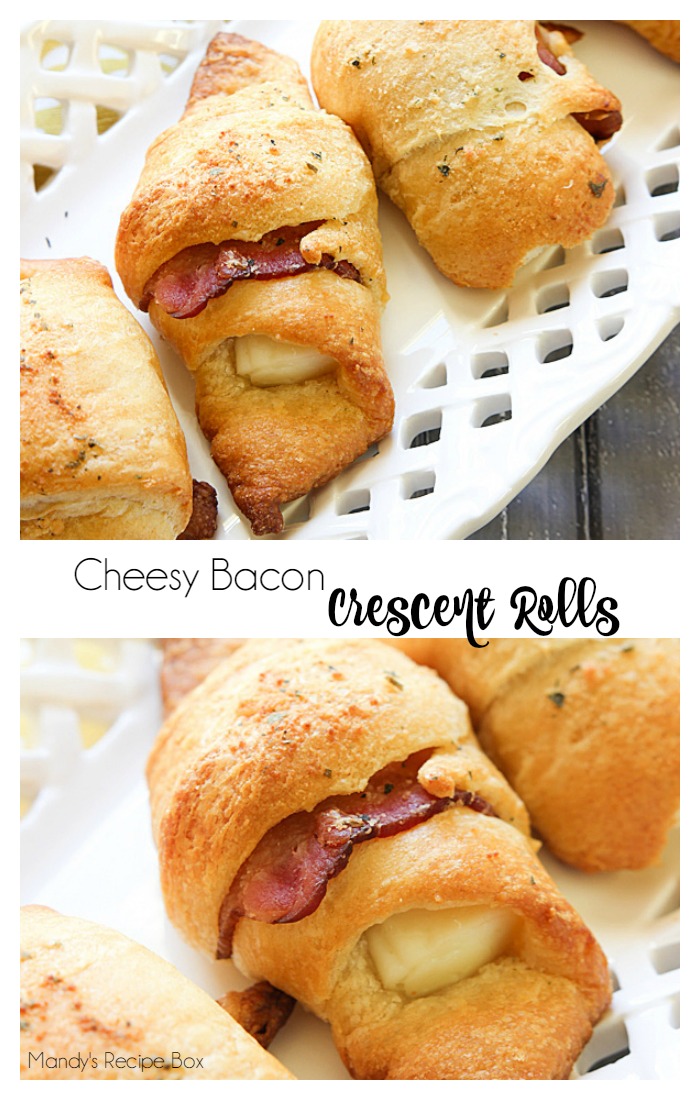 Cheesy Bacon Crescent Rolls.