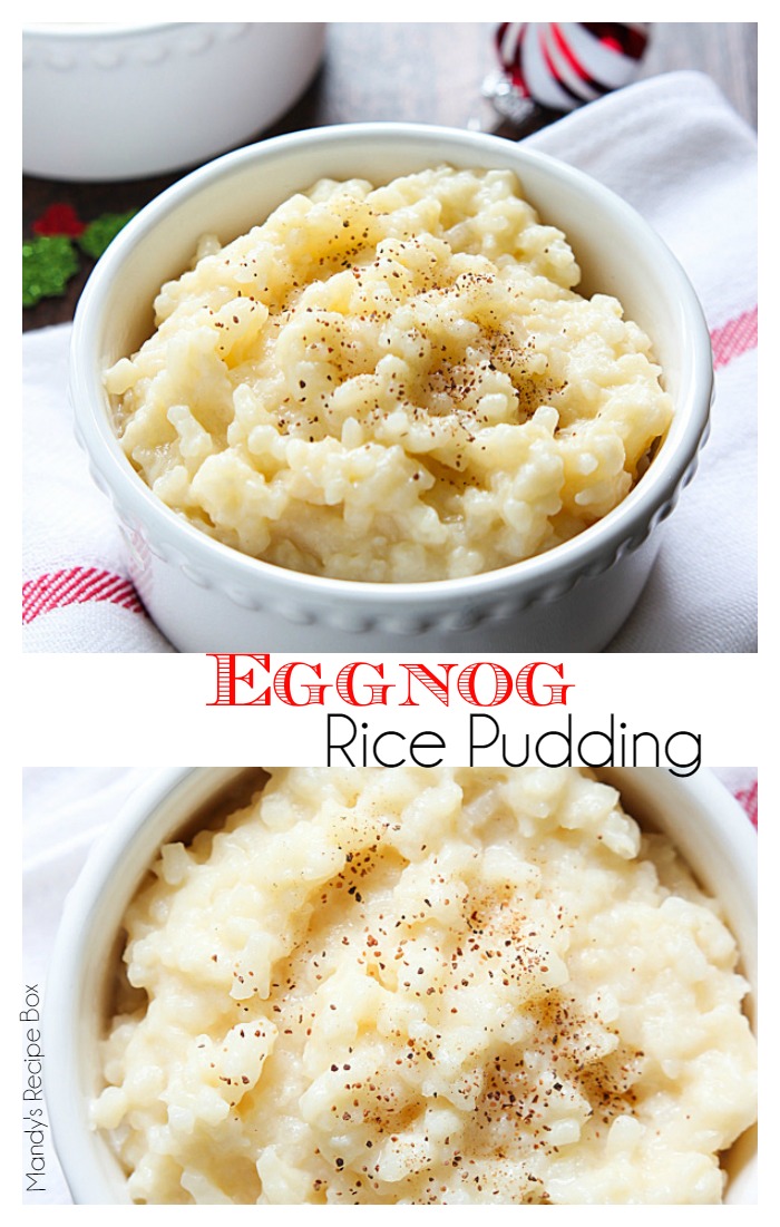 Eggnog Rice Pudding.