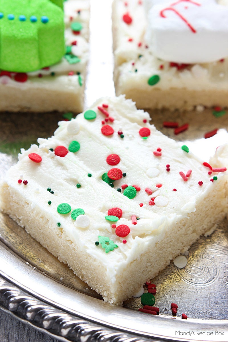 Eggnog Sugar Cookie Bars | Mandy's Recipe Box