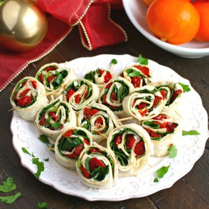 Easy Swiss, Spinach, and Red Pepper Pinwheels