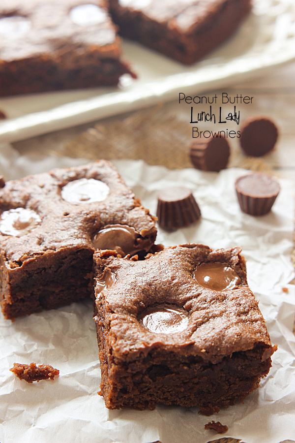 Peanut Butter Lunch Lady Brownies 