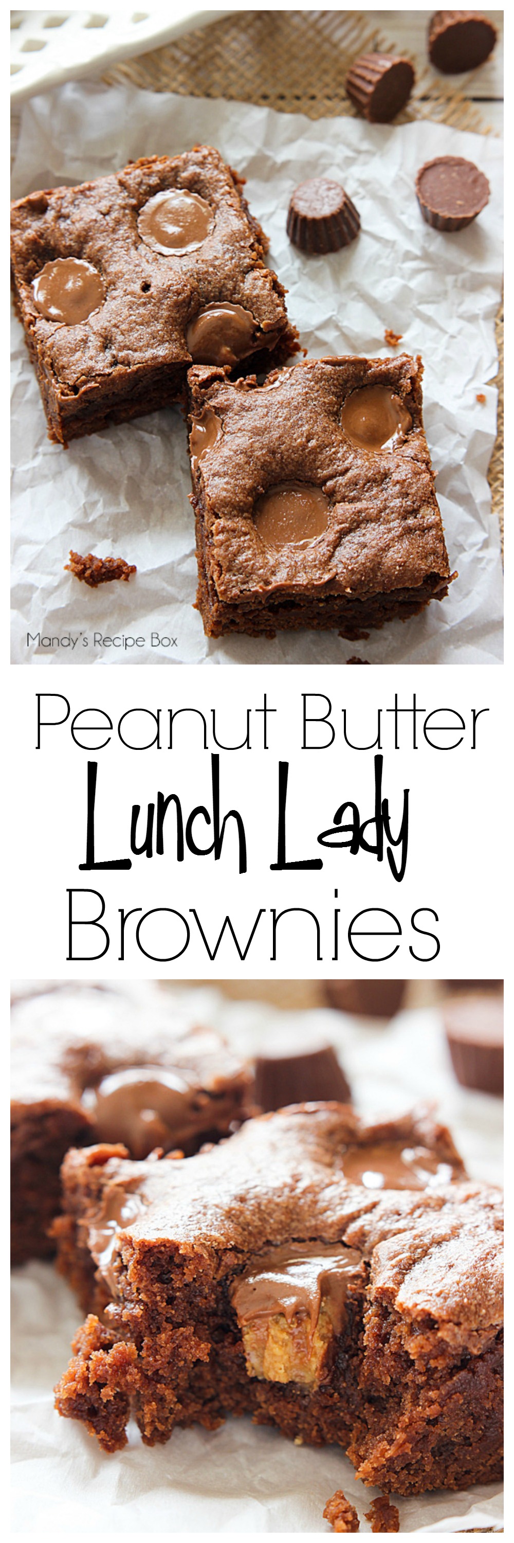 Peanut Butter Lunch Lady Brownies 