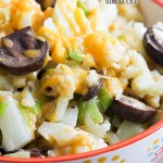 Cheesy Cauliflower, Mushrooms and Leeks