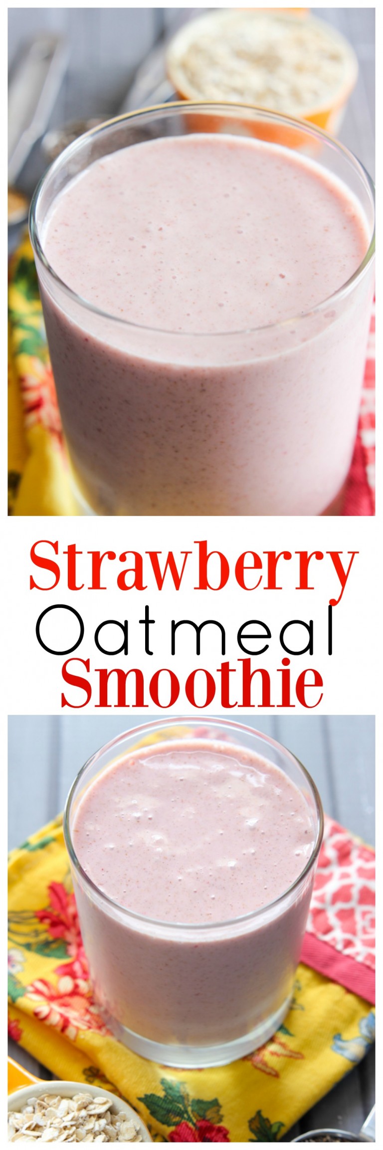 Strawberry Oatmeal Smoothie | Mandy's Recipe Box