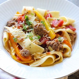 Italian Sausage, Peppers and Noodles | Mandy's Recipe Box