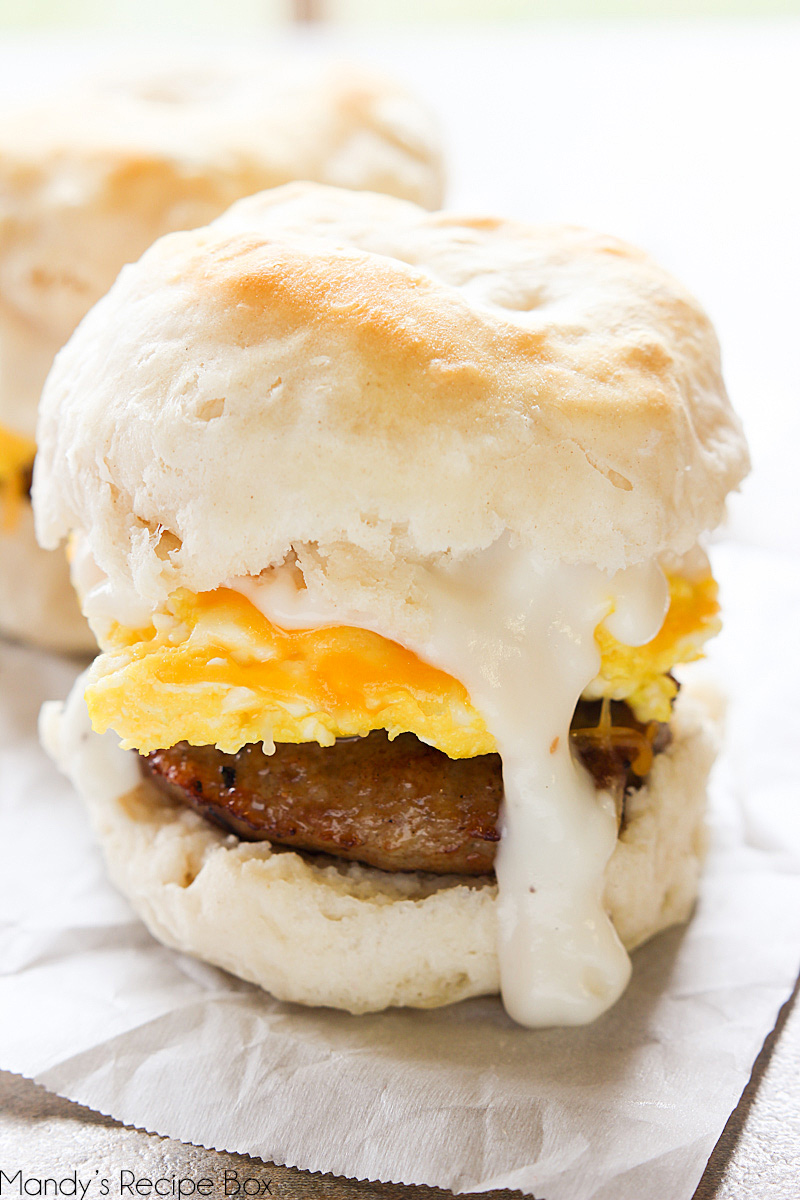 Biscuits and Gravy Sliders