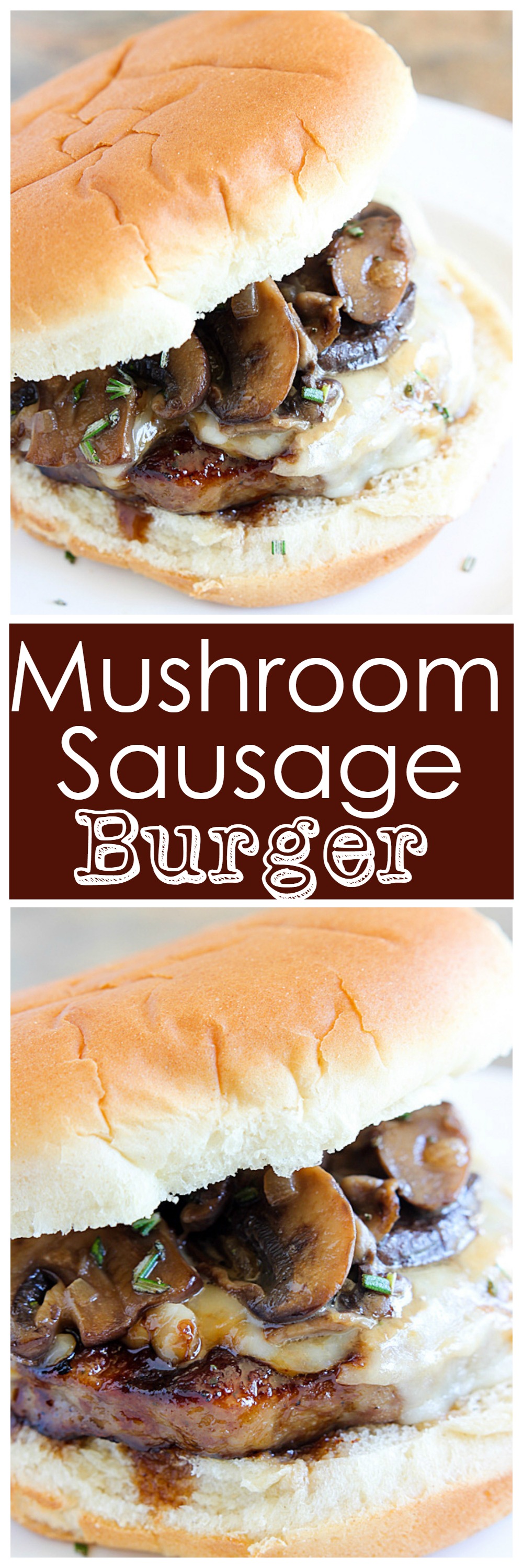 Mushroom Sausage Burger 