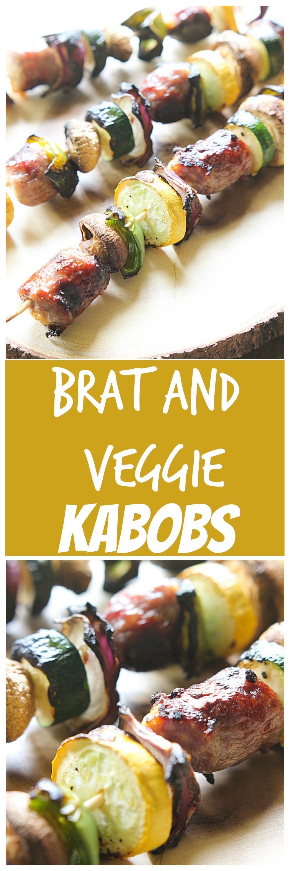 Brat and Veggie Kabobs