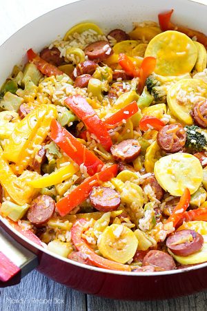 Sausage And Veggie Skillet 