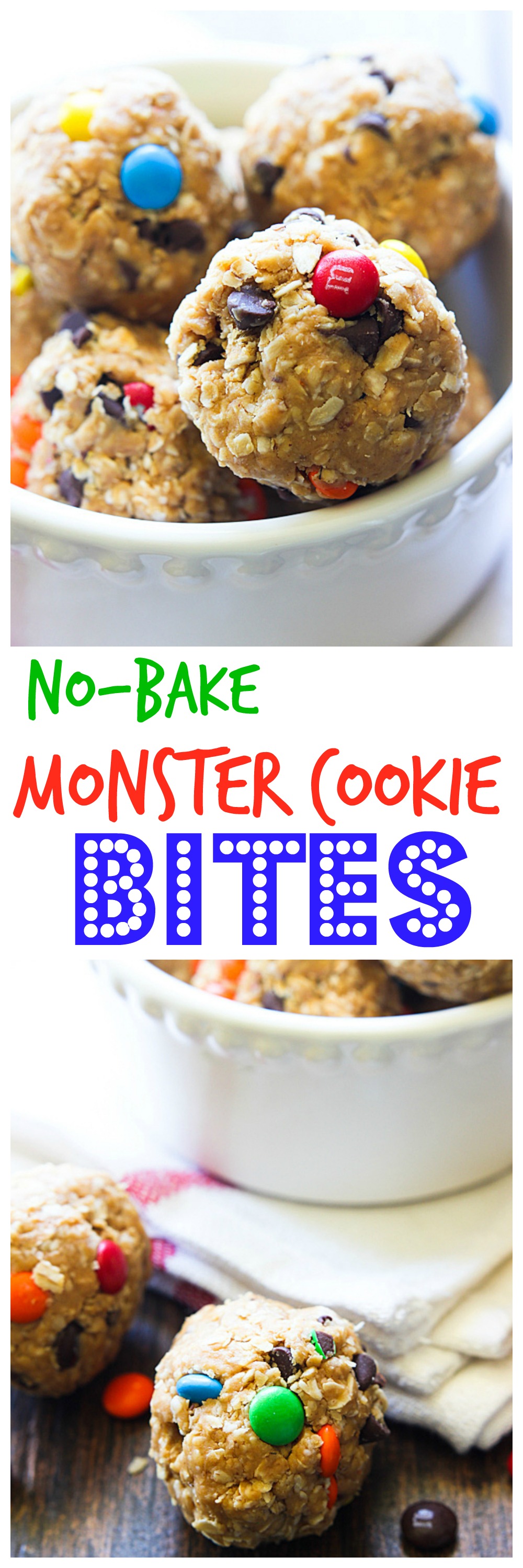 No-Bake Monster Cookie Bites