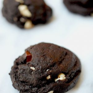 Soft Batch Double Chocolate Chip Cookies