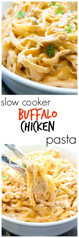 Slow Cooker Buffalo Chicken Pasta | Mandy's Recipe Box
