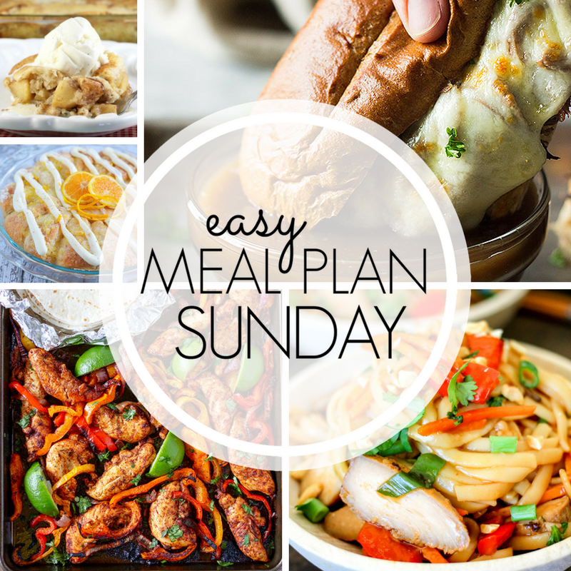 easy meal plan Sunday