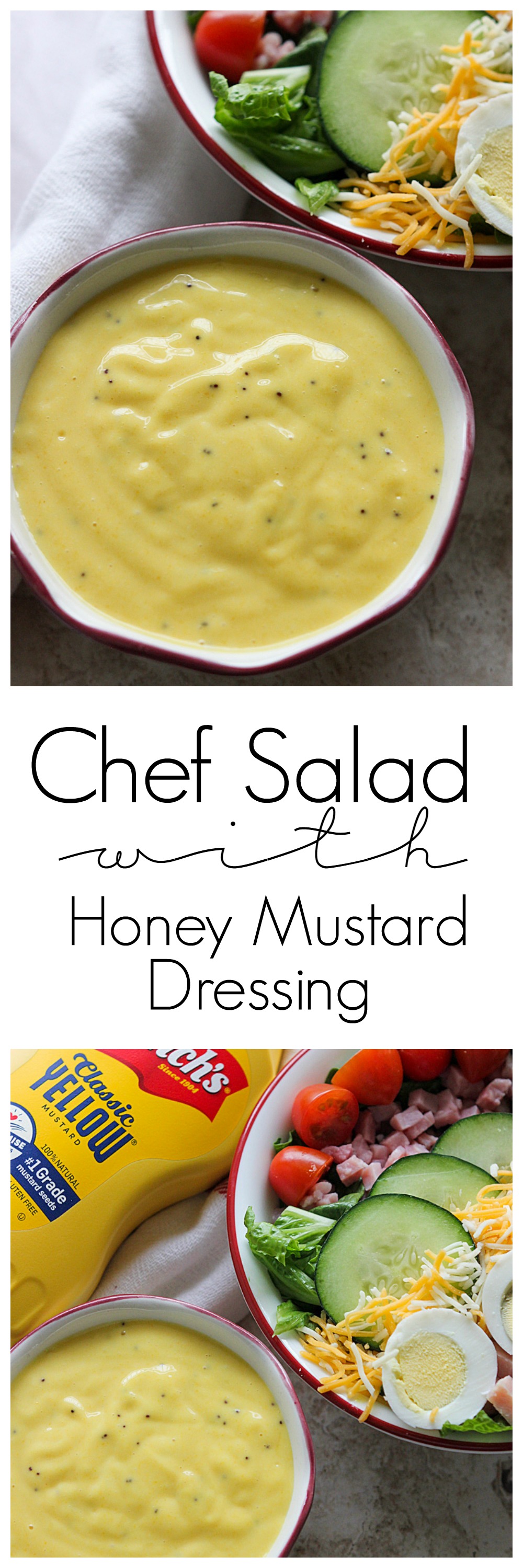 chef salad with honey mustard dressing