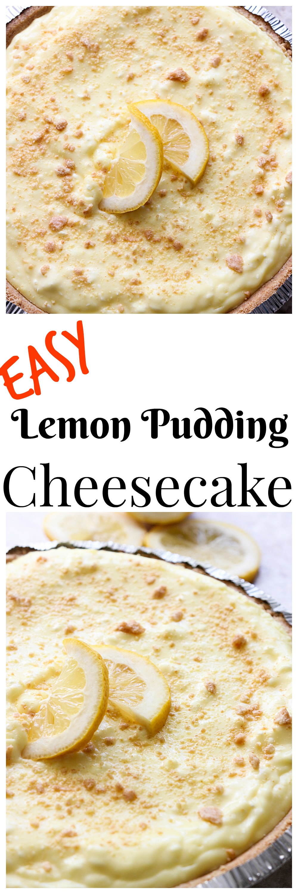 Easy Lemon Pudding Cheesecake