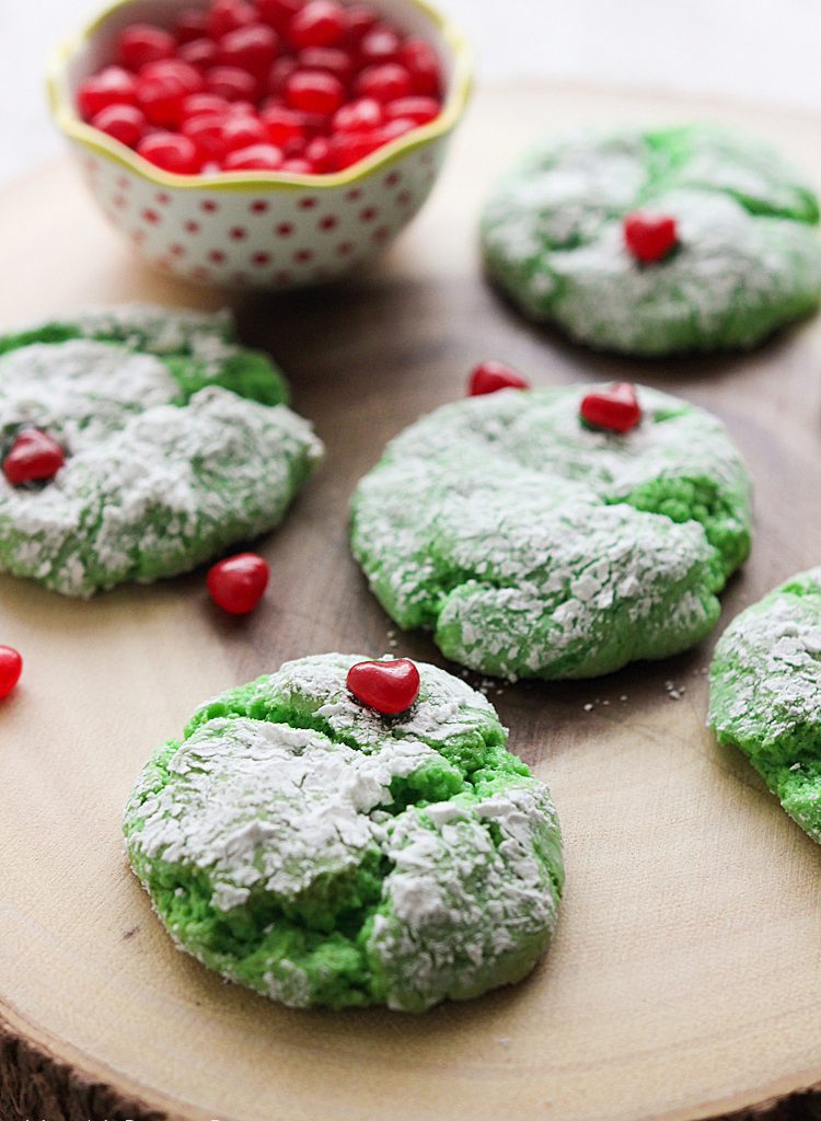 The Grinch Cake Mix Cookies