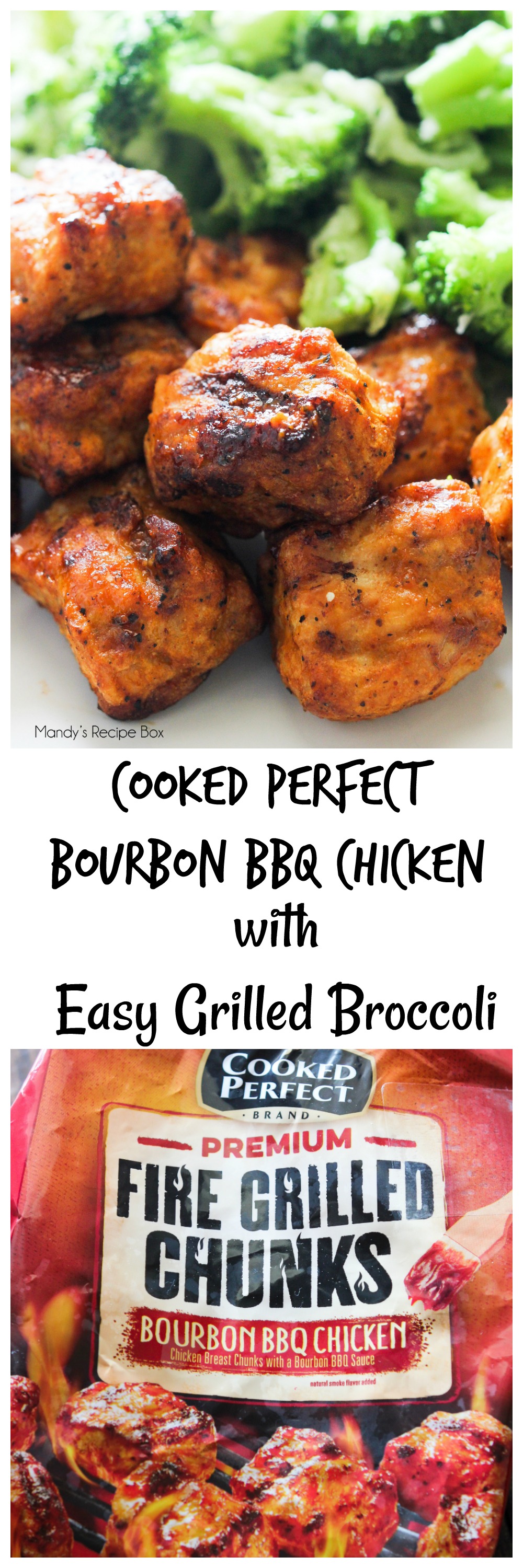 Cooked Perfect Bourbon BBQ Chicken with Easy Grilled Broccoli 